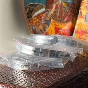 NIB ENGRAVED Gymnasts Silver Bracelet